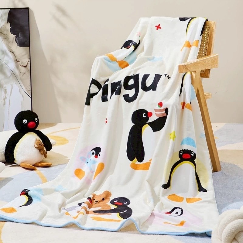 PINGU 企鵝家族 法蘭絨 毛毯 毯子 (大)
