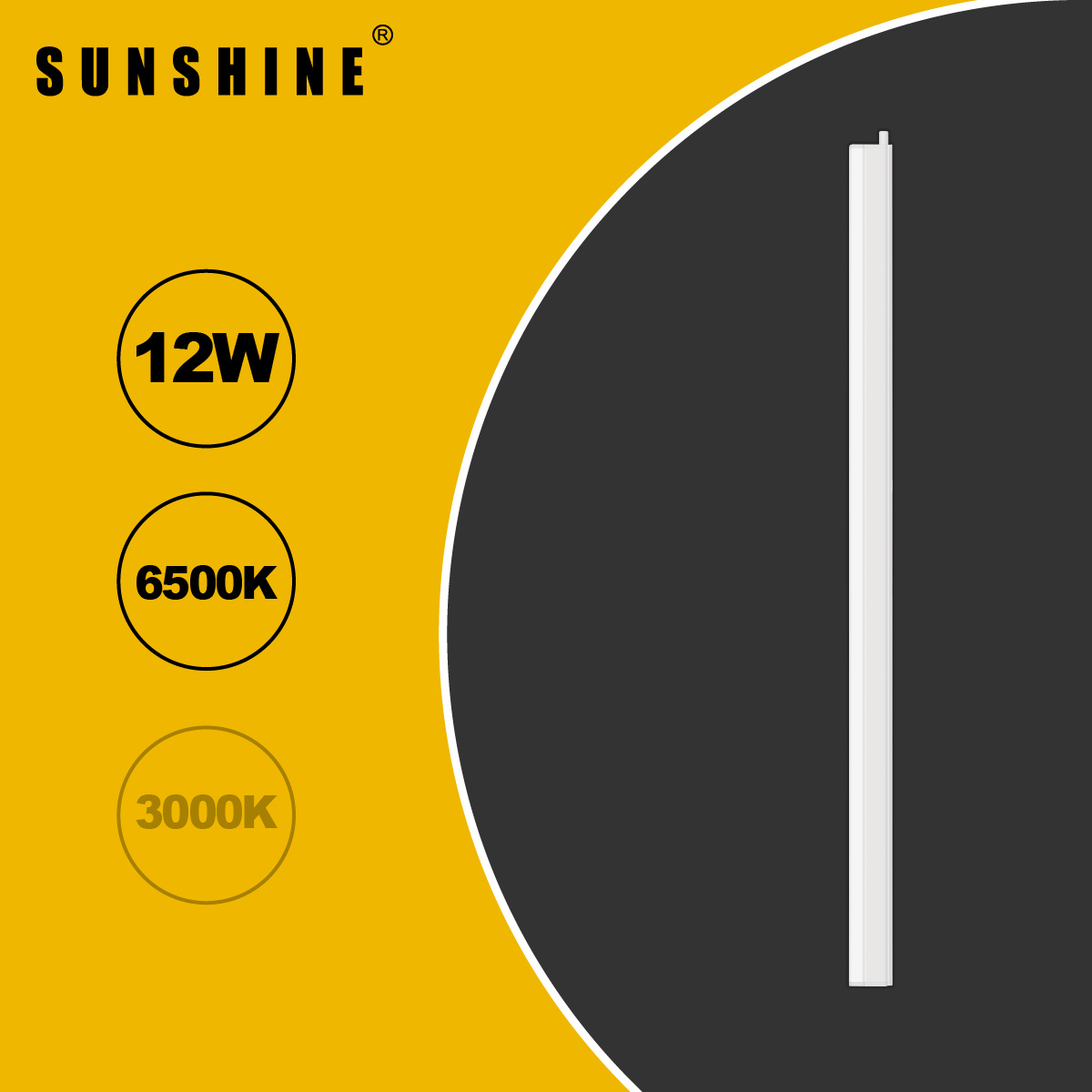 三尺 LED T5一體化光管套裝 12W 白光6500K / 黃光3000K LT5SC-12D/W