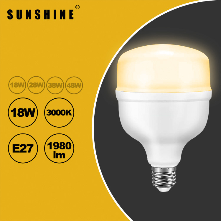 LED燈膽(大功率燈膽) 18W E27大螺頭 白光6500K / 黃光3000K LTB-18E27D/W