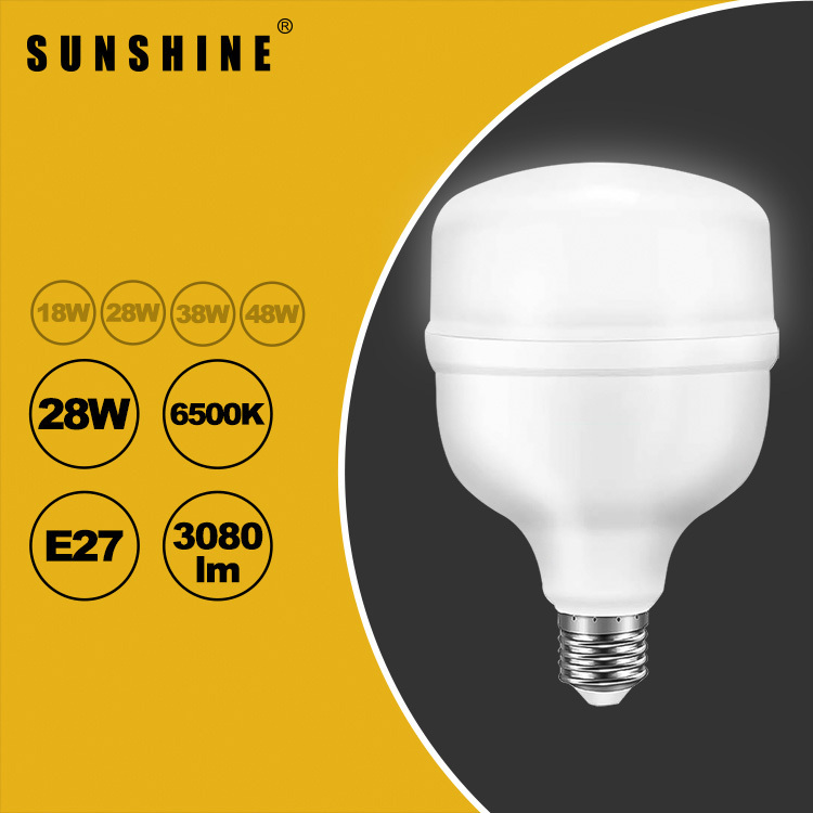 LED燈膽(大功率燈膽) 28W E27大螺頭 白光6500K / 黃光3000K LTB-28E27D/W