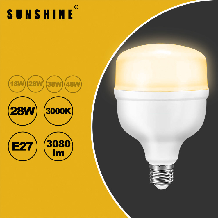 LED燈膽(大功率燈膽) 28W E27大螺頭 白光6500K / 黃光3000K LTB-28E27D/W