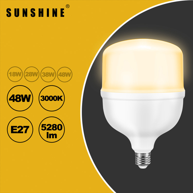 LED燈膽(大功率燈膽) 48W E27大螺頭 白光6500K / 黃光3000K LTB-48E27D/W