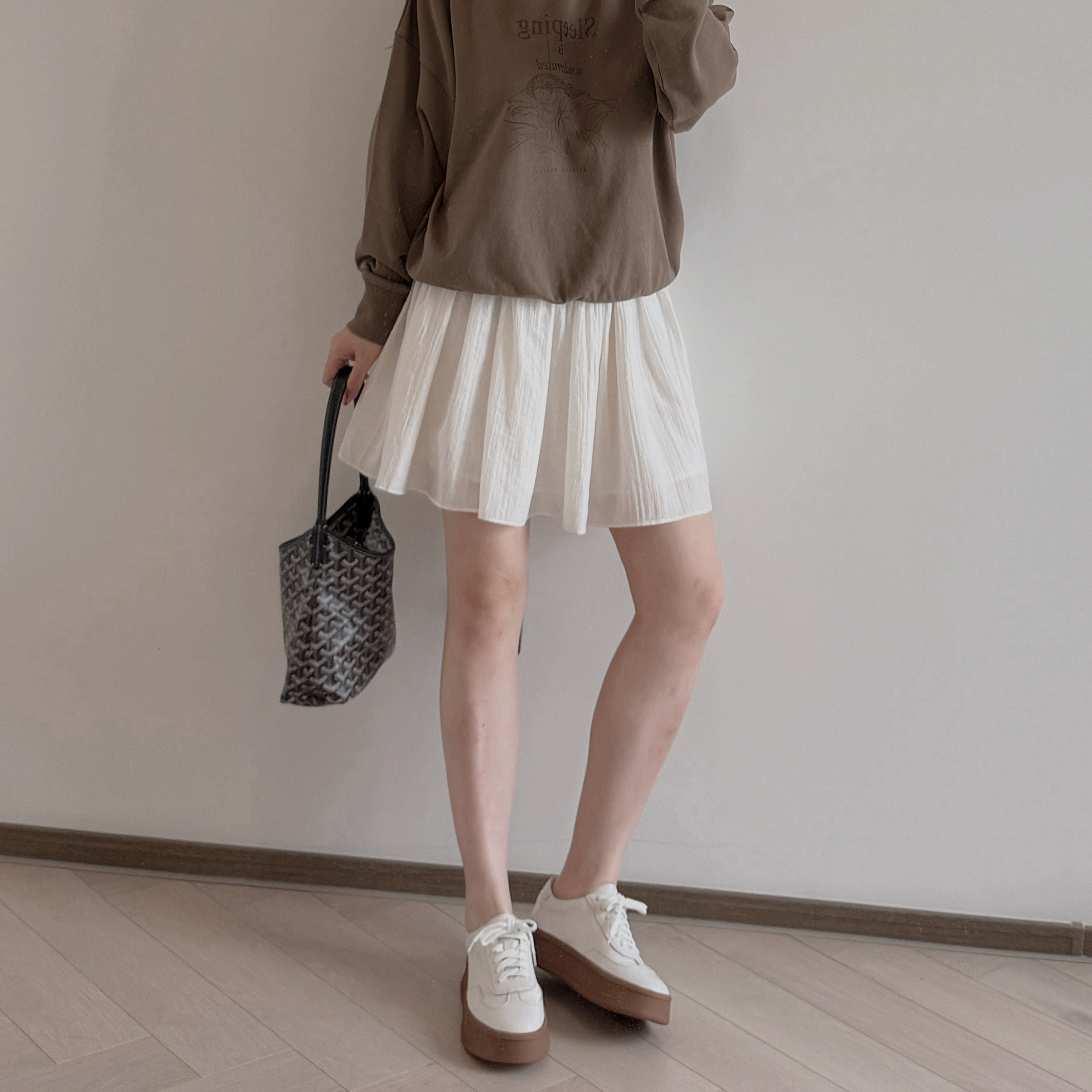 現貨 7375 初春必備 百搭麻紗半裙