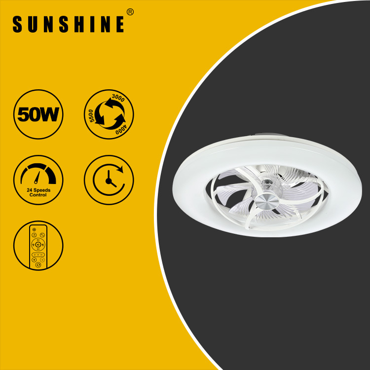 遙頭旋轉款 LED遙控循環風扇燈三色溫+可調光暗 50W CFDB3-50W