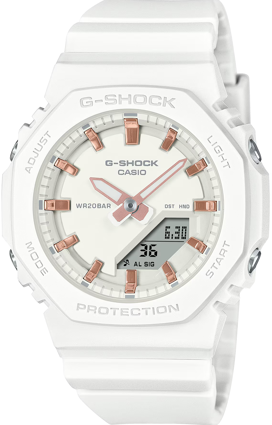 萬年鐘錶 - G-SHOCK   纖薄精緻八角電子錶 GMA-P2100M-7A 錶徑 : 40.2mm