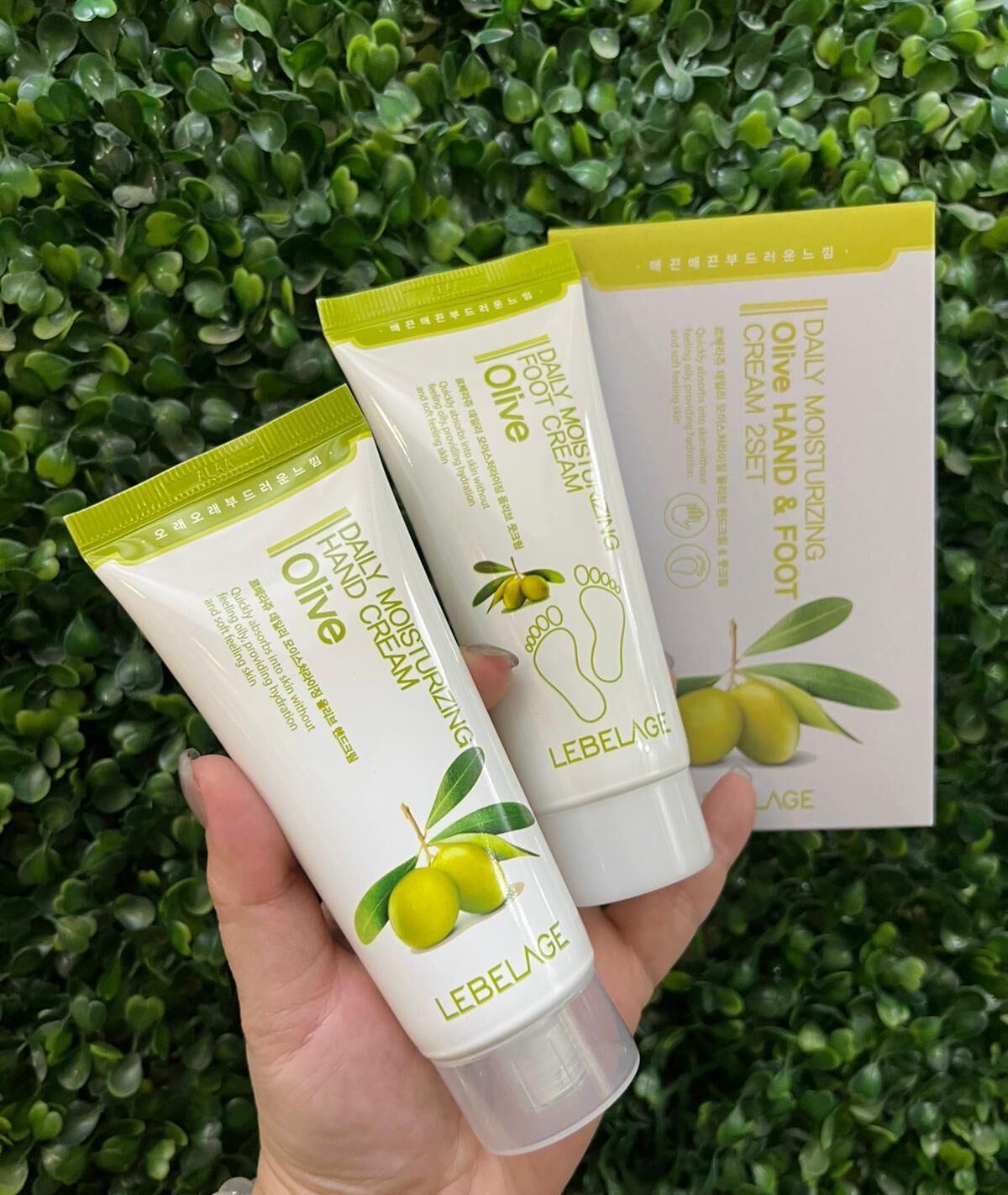 韓國 LEBELAGE 橄欖保濕手足霜組合套裝 (1套包手霜+ 足霜) [#SQ26022801]