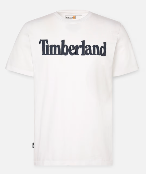 [S] TIMBERLAND WHITE MEN'S NORTHWOOD US WORDMARK LOGO SHORT SLEEVE T-SHIRT, TB0A5YNK-100 (STL16)