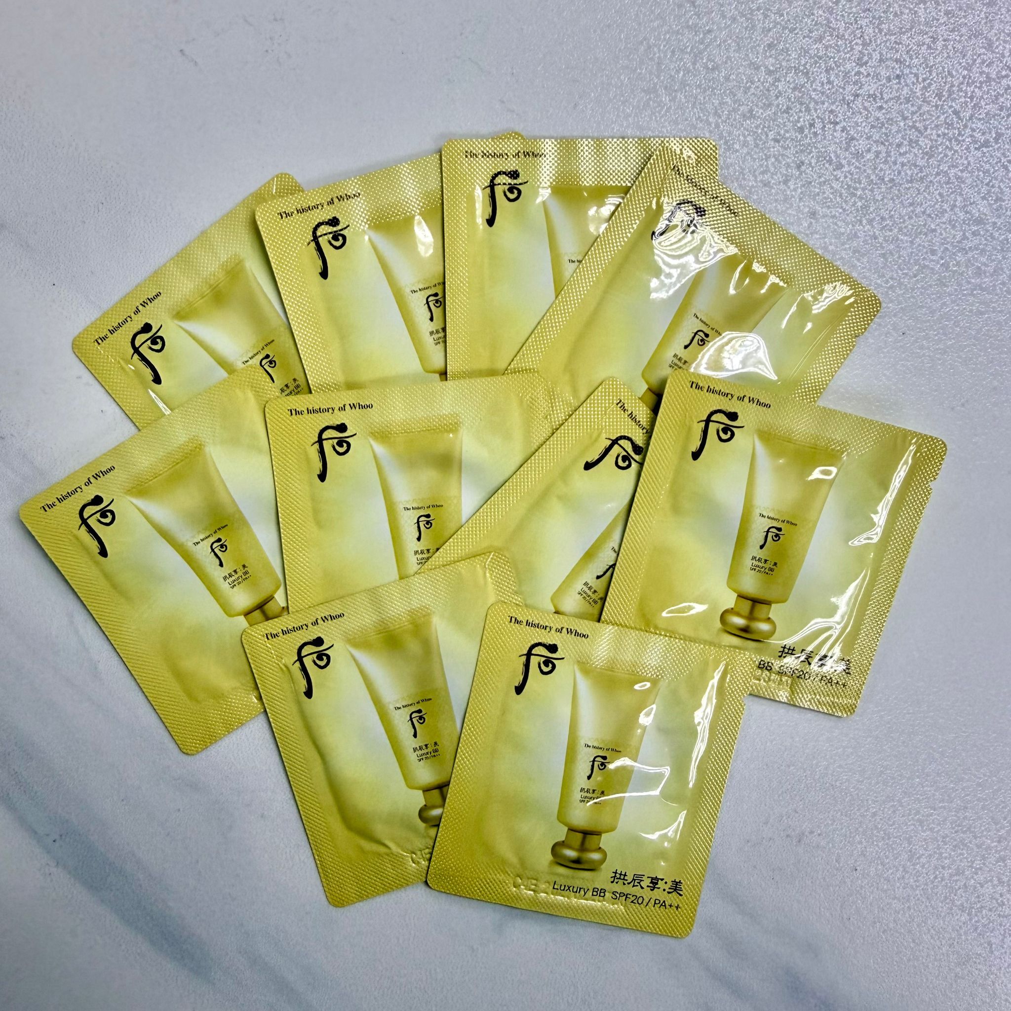 (現貨)Whoo 拱辰享 美 奢華防曬BB霜 SPF20 PA++(1套10片)