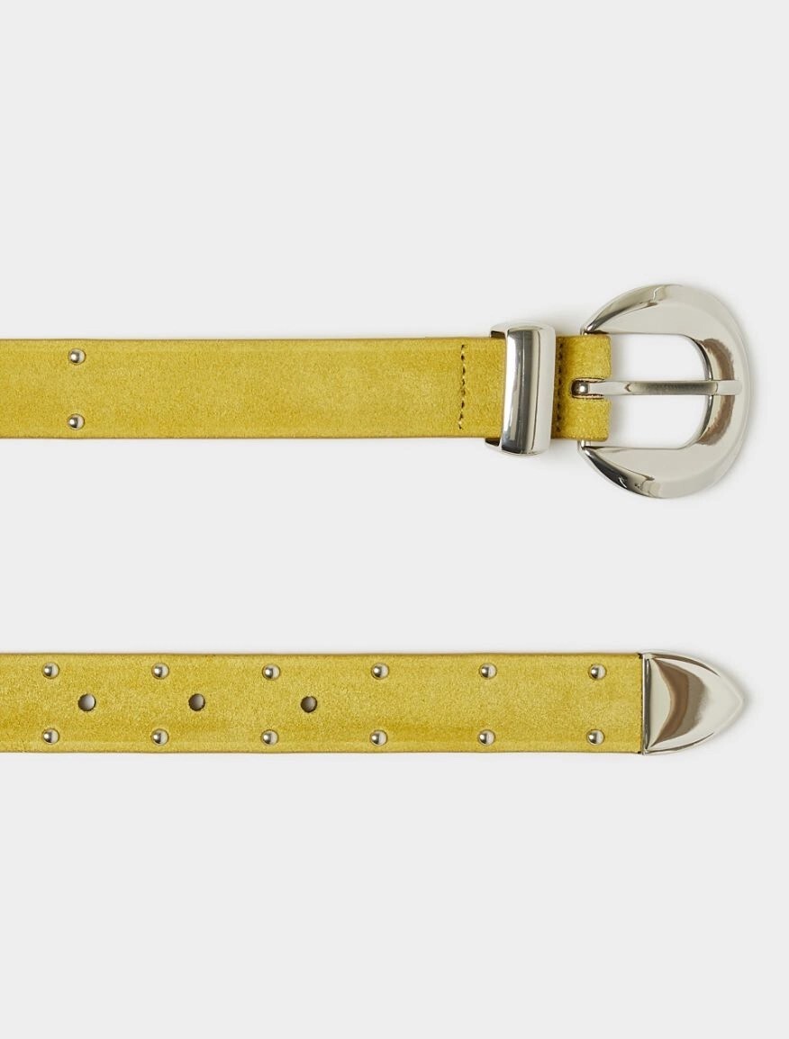 iBlues輕奢銀飾鉚釘皮帶