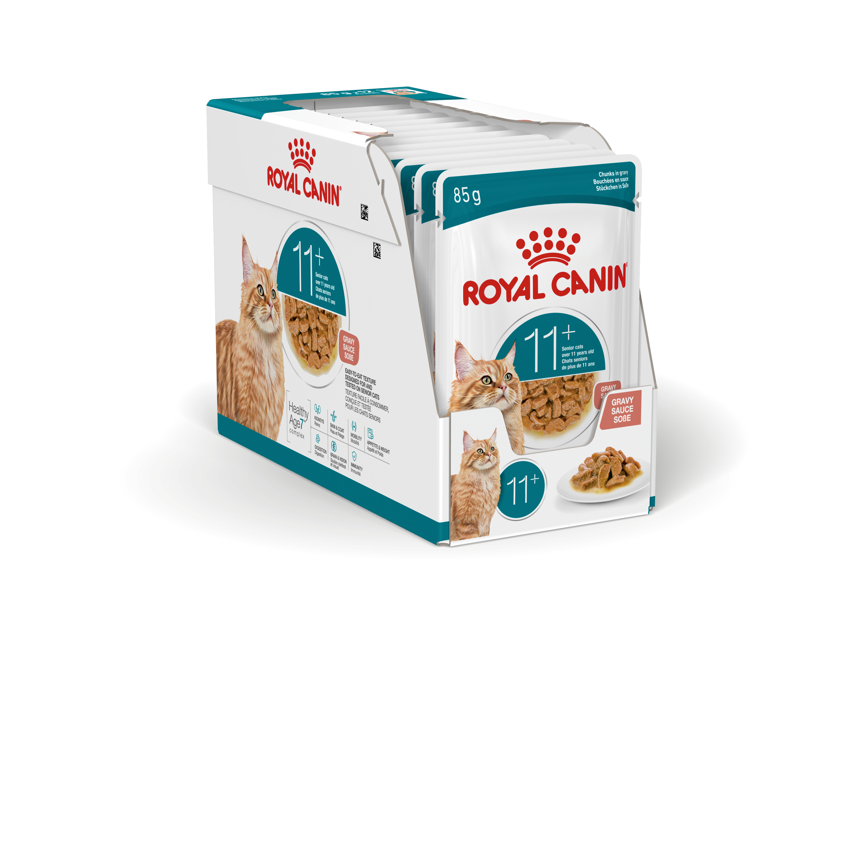 法國皇家 老齡貓11+營養主食濕糧（肉汁）85G (原箱12包)