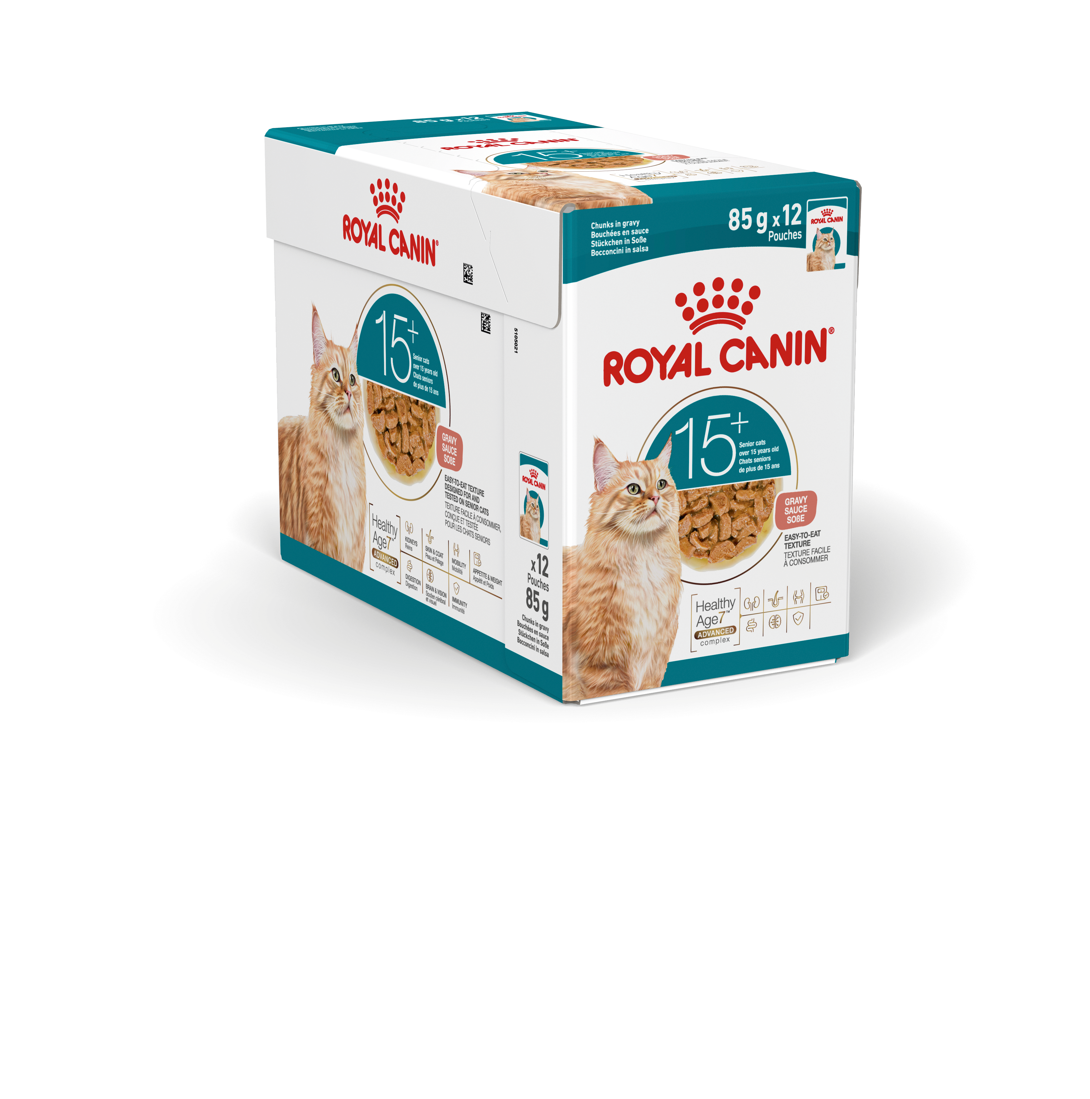 法國皇家 老齡貓15+營養主食濕糧（肉汁）85G (原箱12包)
