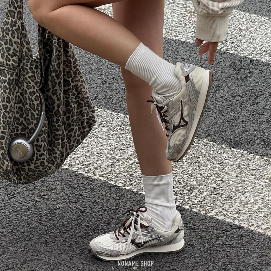 MIZUNO LG 60S 2K 做舊 復古 薄底 德訓鞋 慕斯棕 銀棕色 (女款)