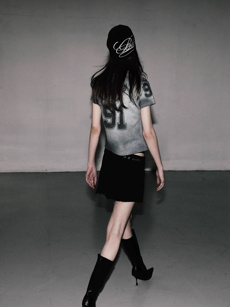 刷髒91短版T