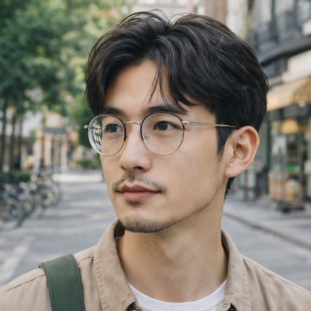 【RayBan】RB3947V 3183-53mm 半框圓形光學眼鏡♦(黑 銀)