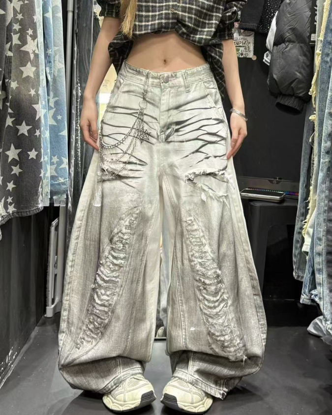 廢土刷髒彎刀褲