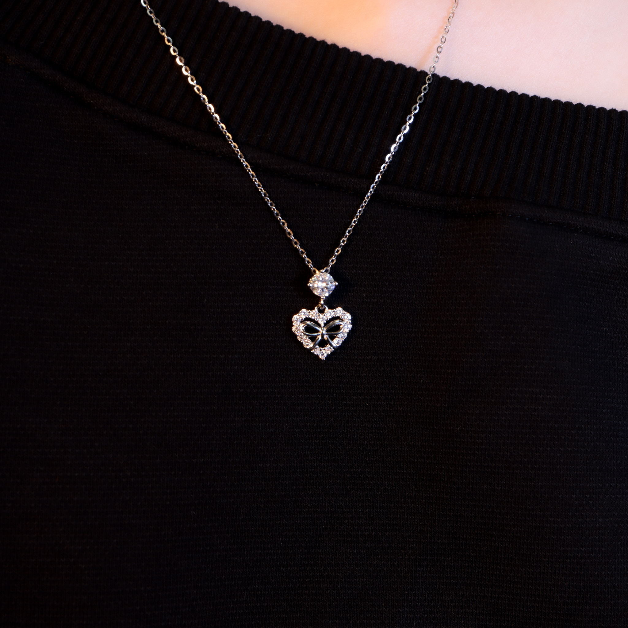 | 925純銀・白金 | 送出小心意項鍊 | NE1603 |