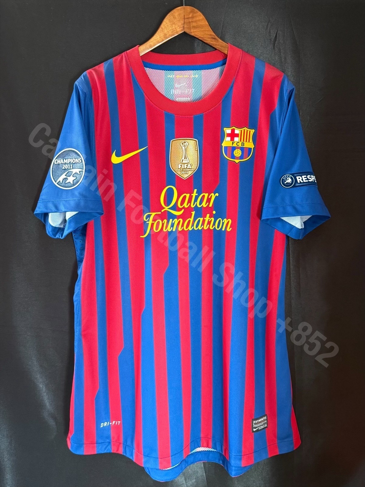(Match Issue) FC Barcelona 2011-202 UEFA Champions League Nike Home Match Worn Issue Shirt #10 MESSI