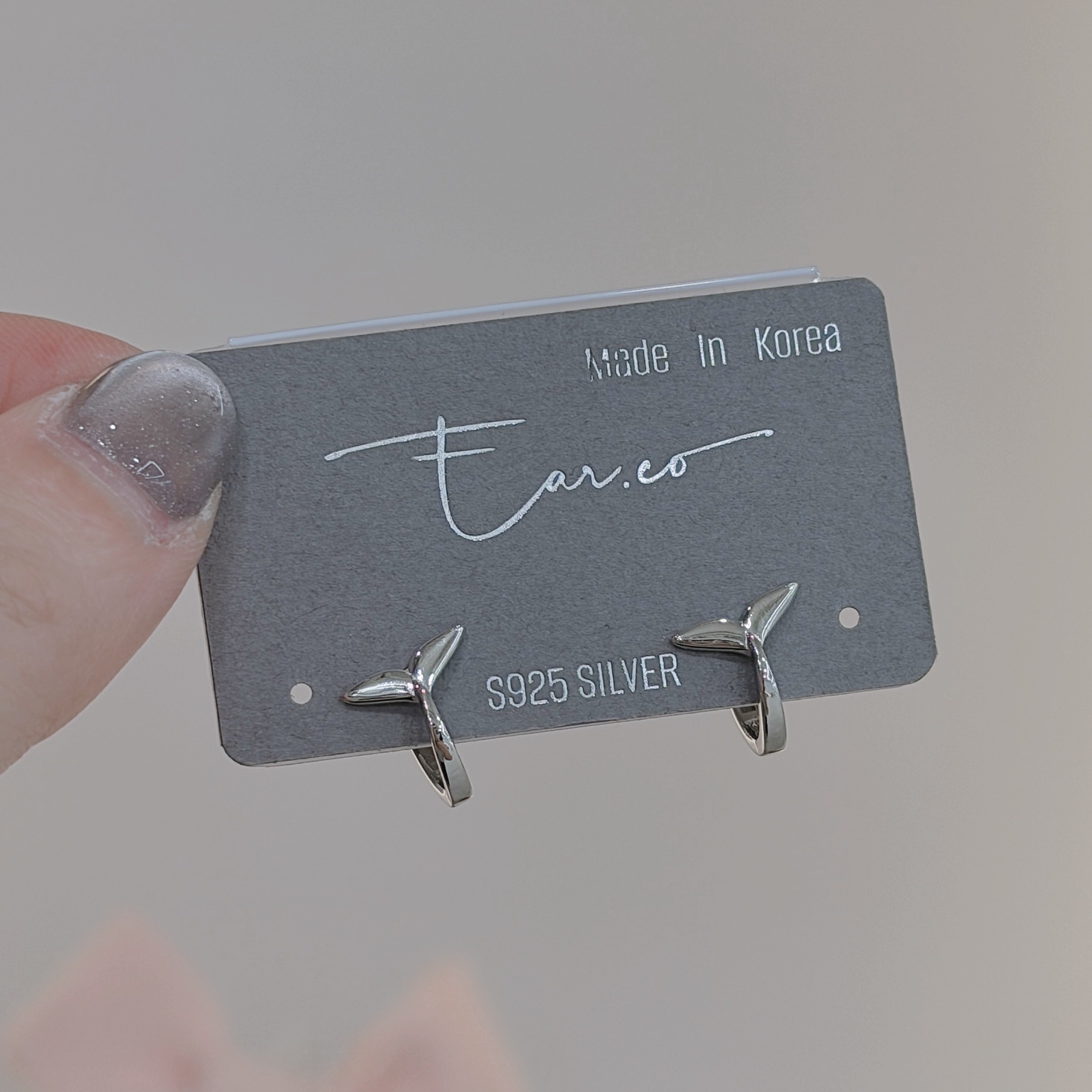 人魚尾純銀小耳圈 [睡覺不用脫! ] #A1125