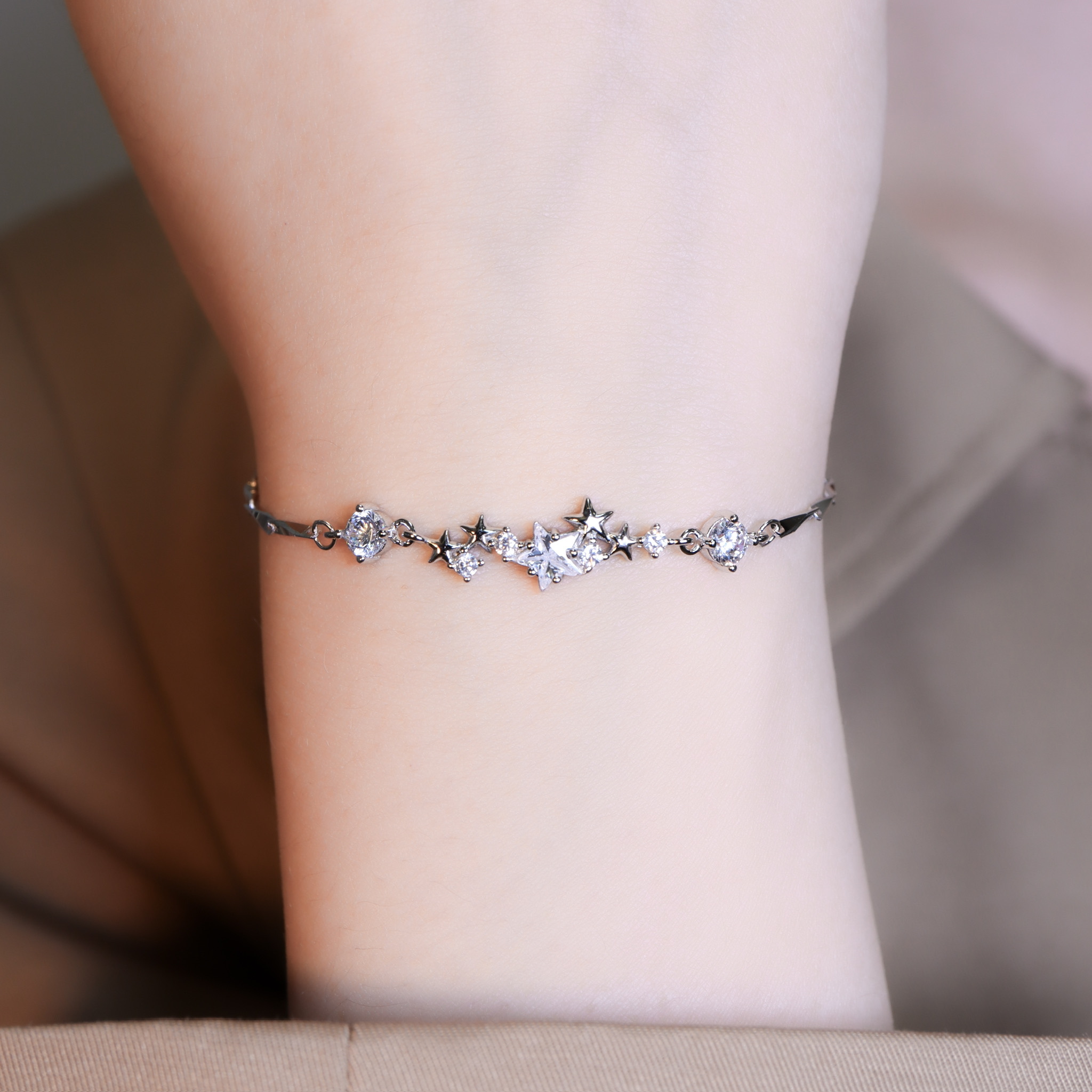 | 925純銀・白金 | 只為你閃耀軟手鐲 | BR1518 |