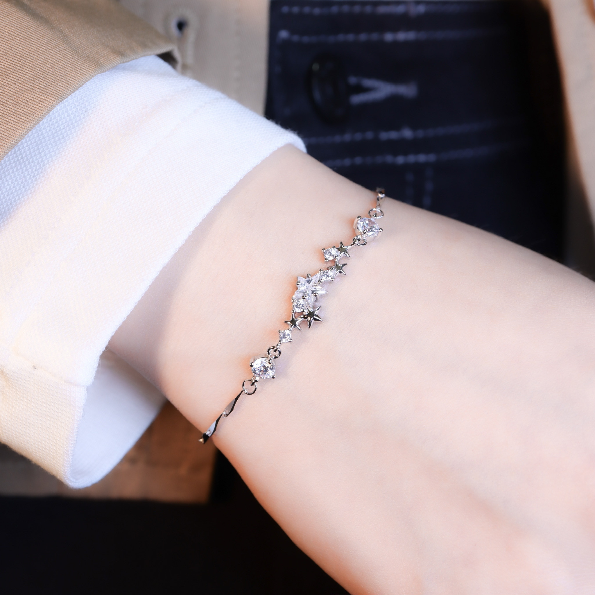 | 925純銀・白金 | 只為你閃耀軟手鐲 | BR1518 |