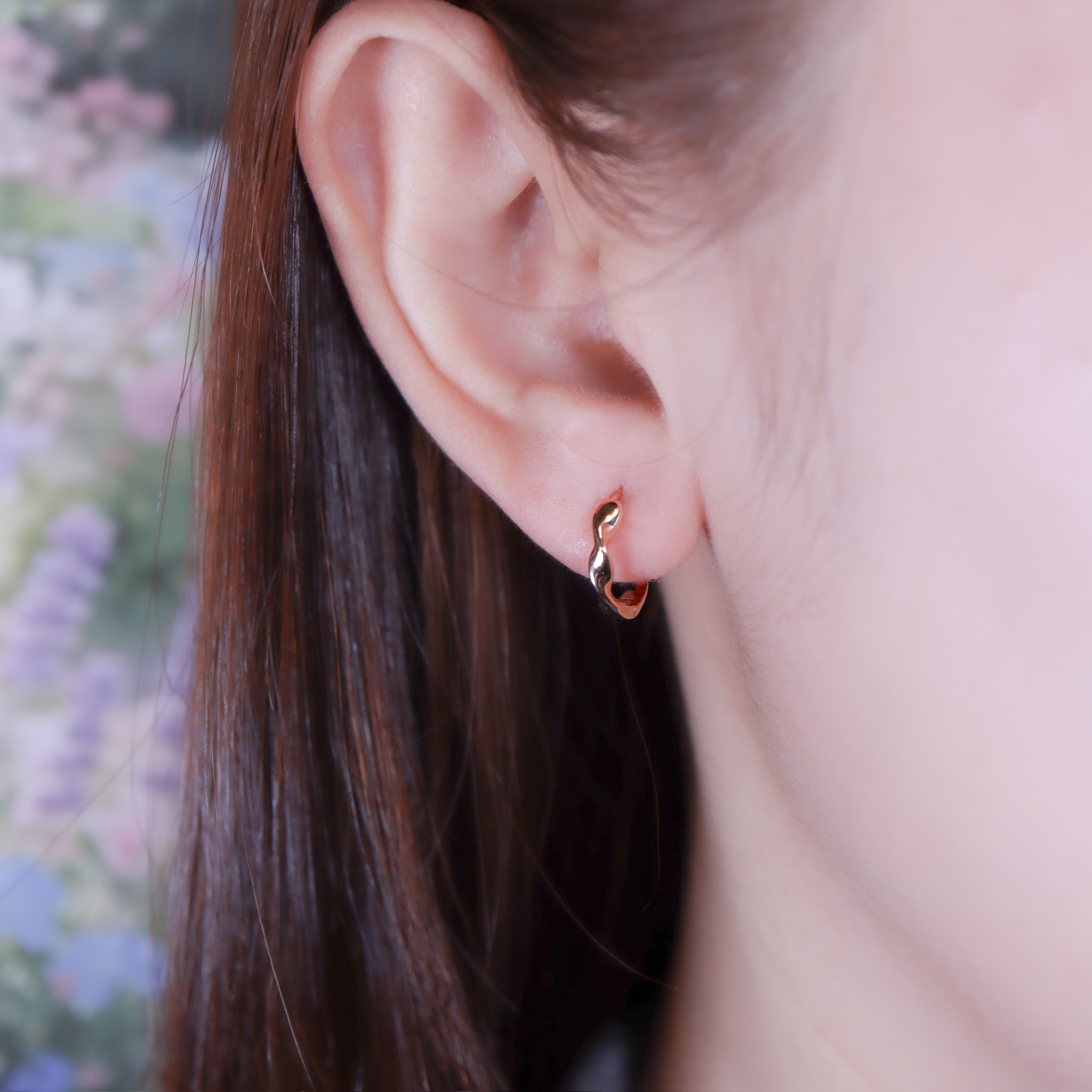 | 925 Silver・White Gold・Rose Gold | Back U Up Earrings（Silver / Rose Gold） | EA1127 |
