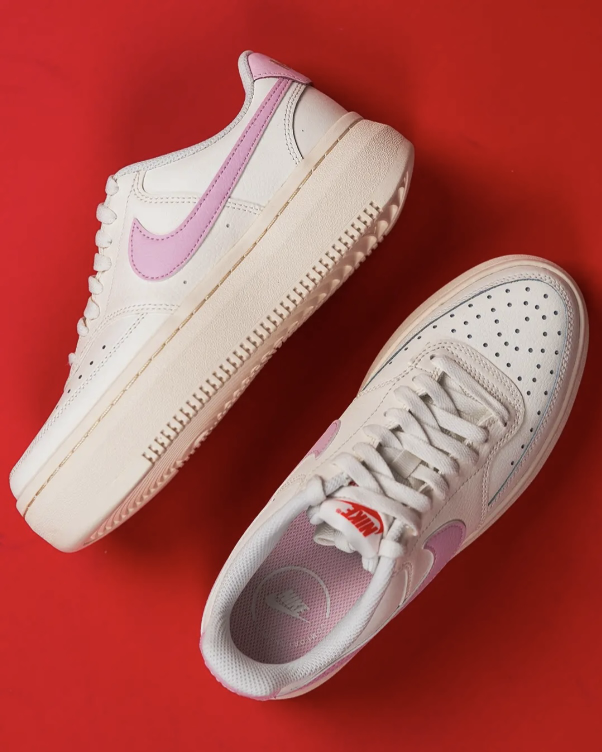 Nike Court Vision Alta 粉白 奶油白 櫻花粉 休閒鞋 女鞋