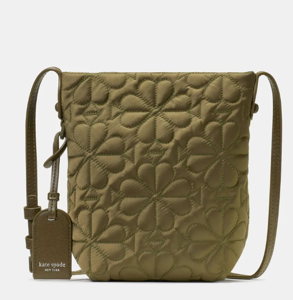 [S] KATE SPADE OOLONG GRE KL640 TILLY QUILTED SMALL CROSSBODY, 196021675119 (SKS1728)