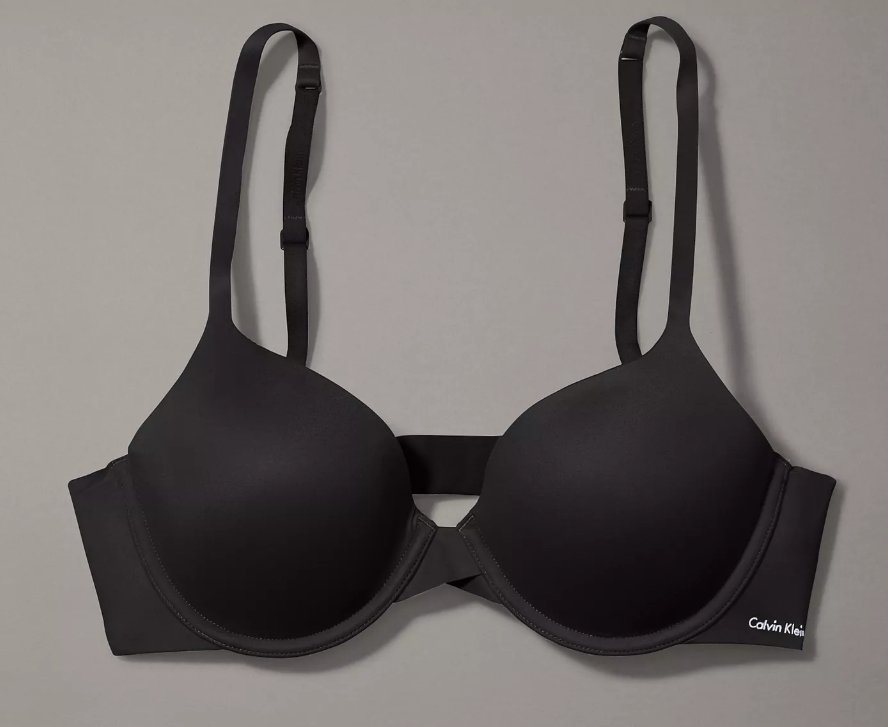 [S] CALVIN KLEIN BLACK PERFECTLY FIT MODERN T-SHIRT BRA, F3837-001 (SCK837)