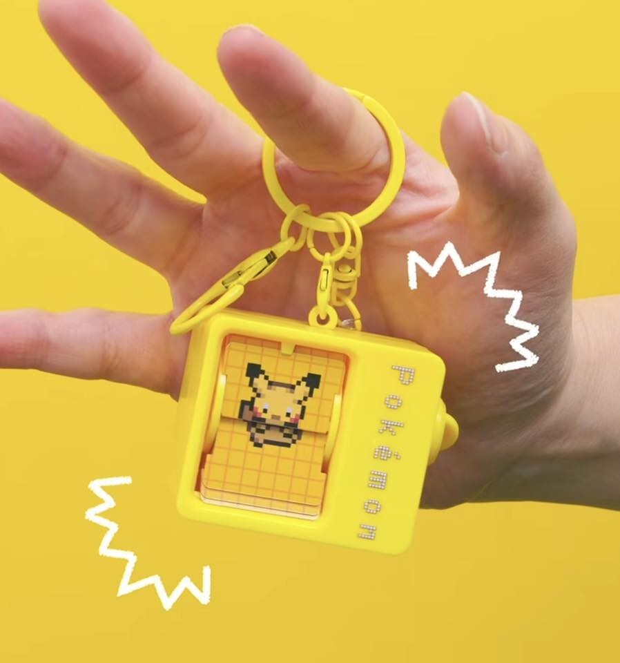 【OWN】Pokémon 寶可夢 韓國限定 CU 皮卡丘 像素 動畫機 吊飾 鑰匙圈 收藏 限定發售