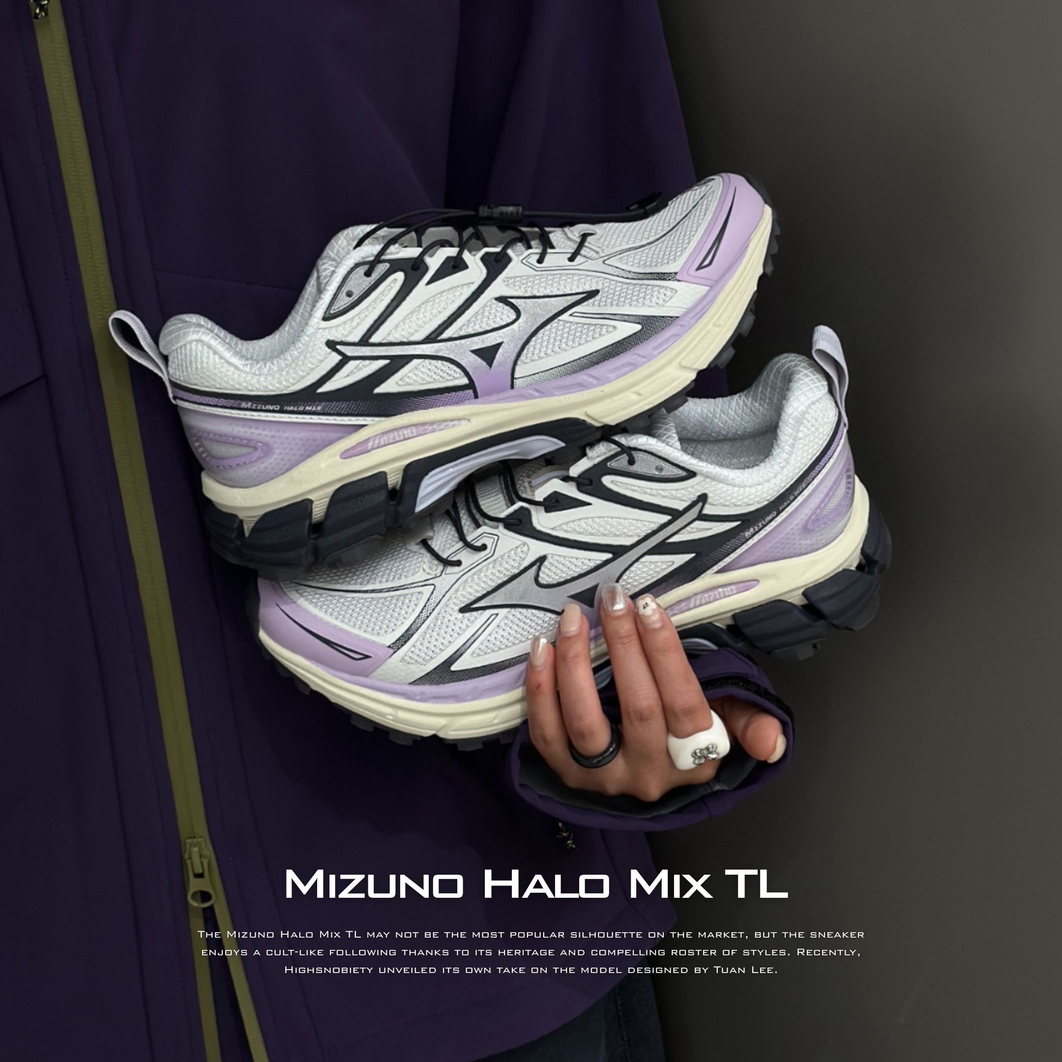 NICEDAY 代購 Mizuno Halo Mix TL 紫 白 米白 慢跑 機能 D1GH251206