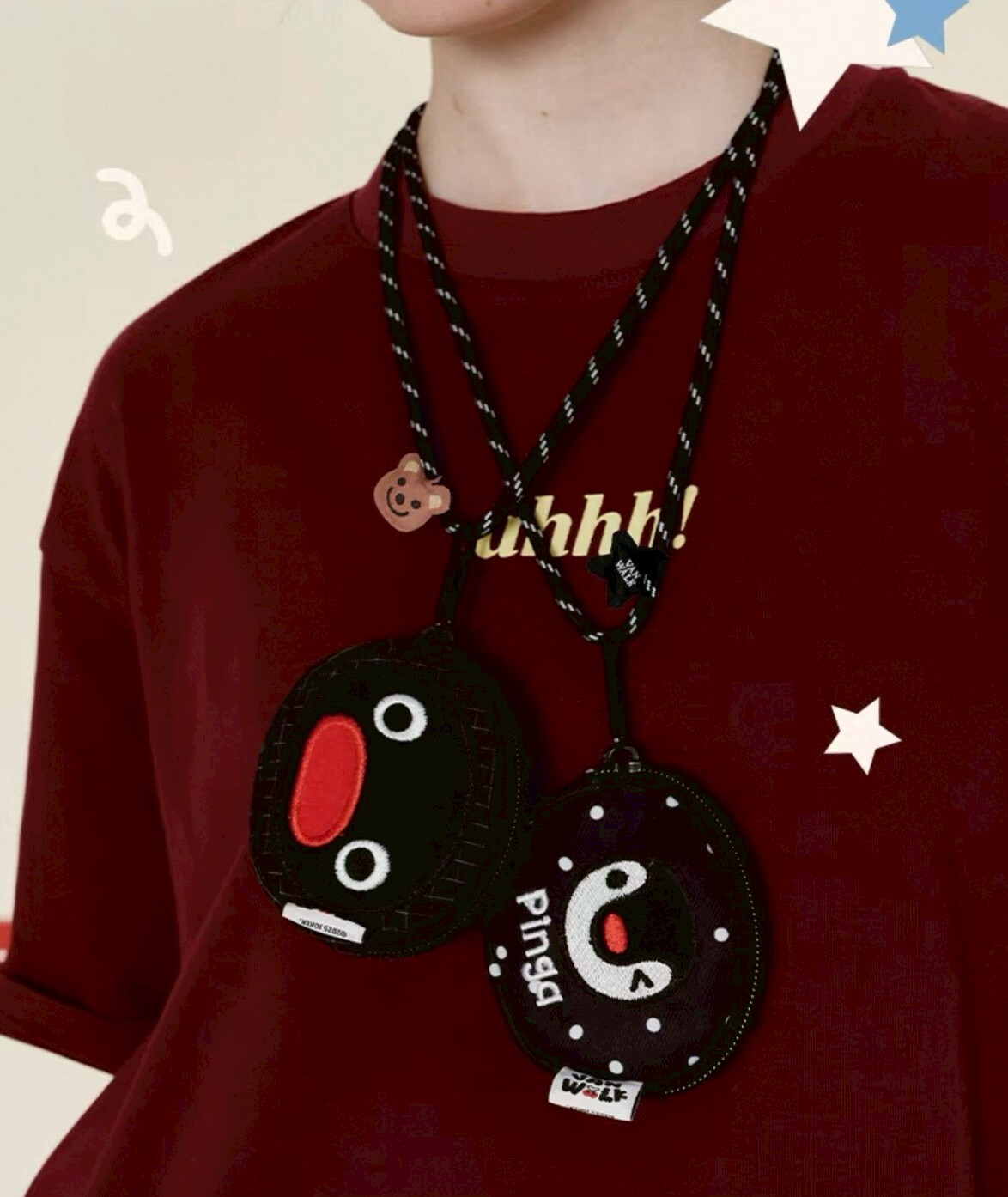 PINGU 企鵝家族 零錢包 收納包（附掛繩背帶）