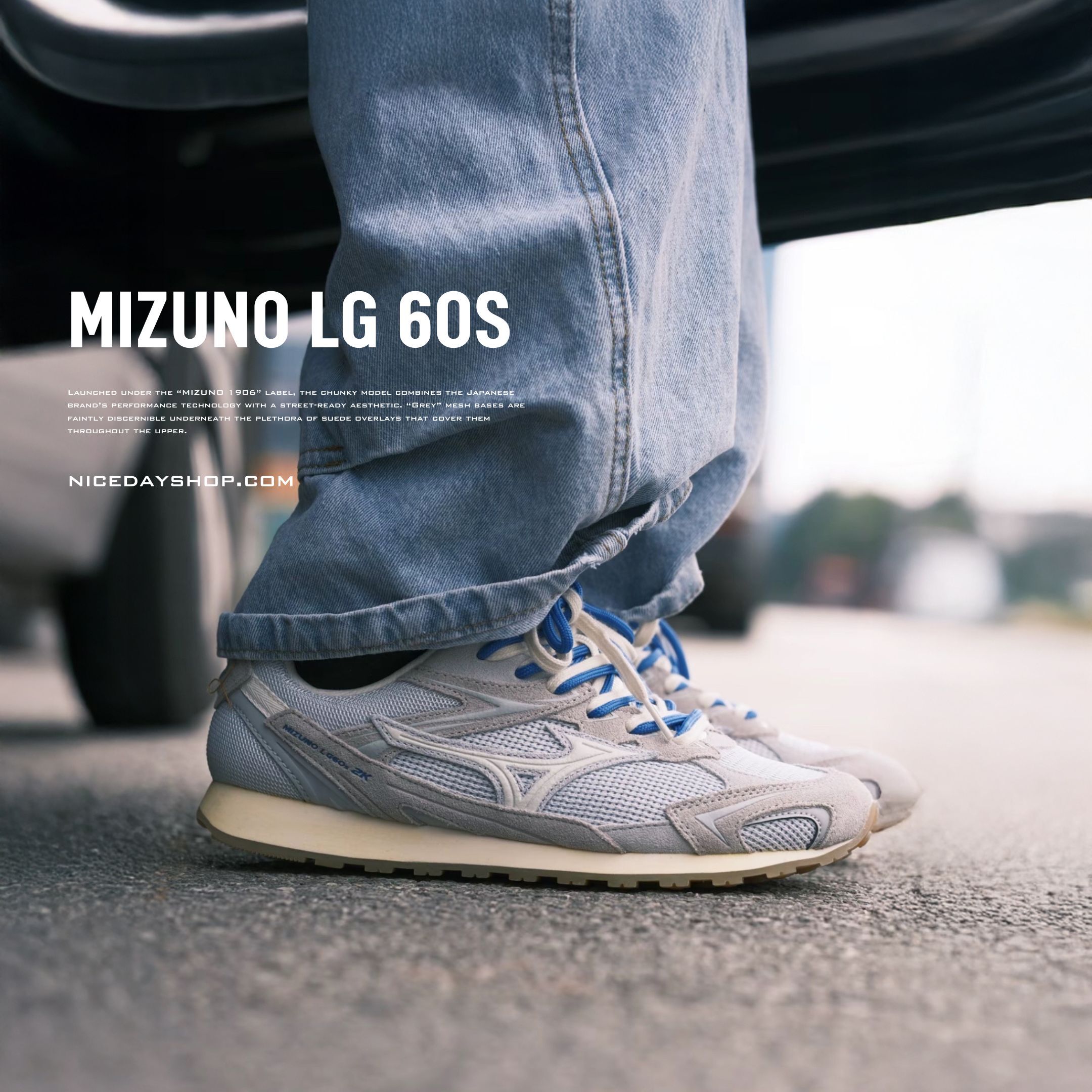 NICEDAY 代購 Mizuno LG 60S 2K 藍 水藍 復古 薄底 德訓 天藍 D1GH242117