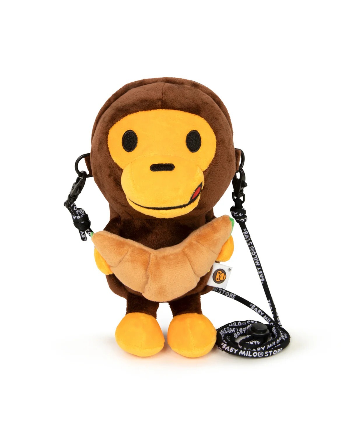 -(C014)-A BATHING APE PLUSH BABY MILO MOBILE CROSS BAG 可頌 手機斜背包-0MXBGW4495XXQ