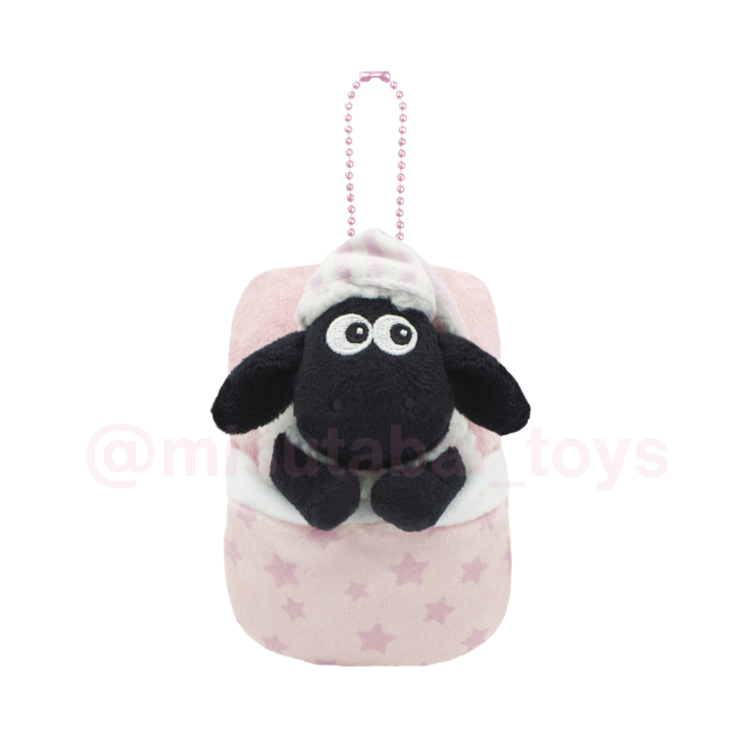 Shaun the Sheep Futon Mascot Keychain Shaun (Pink)