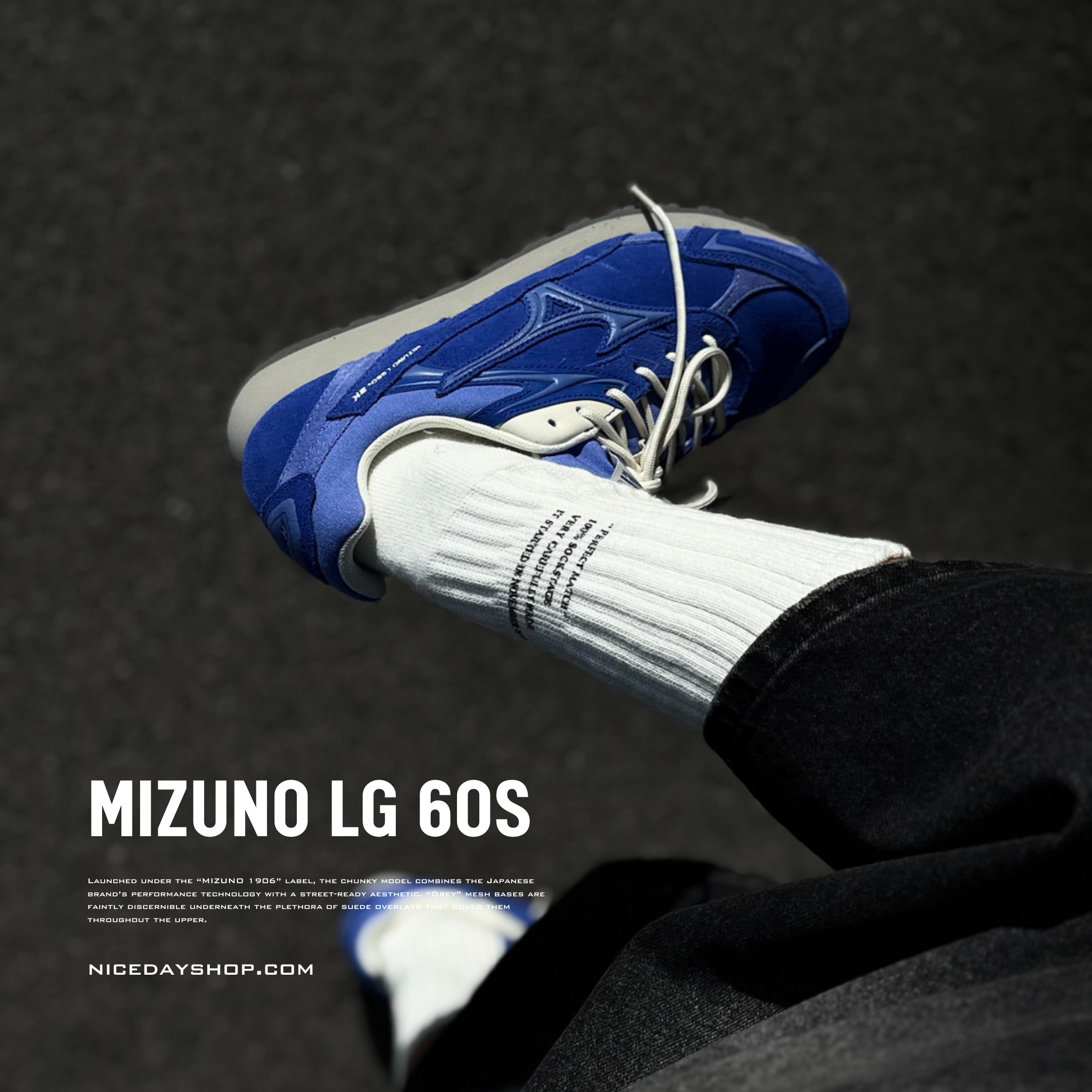 NICEDAY 代購 Mizuno LG 60S 2K 美津濃 復古 克萊茵藍 寶藍 皇家藍 D1GH242113