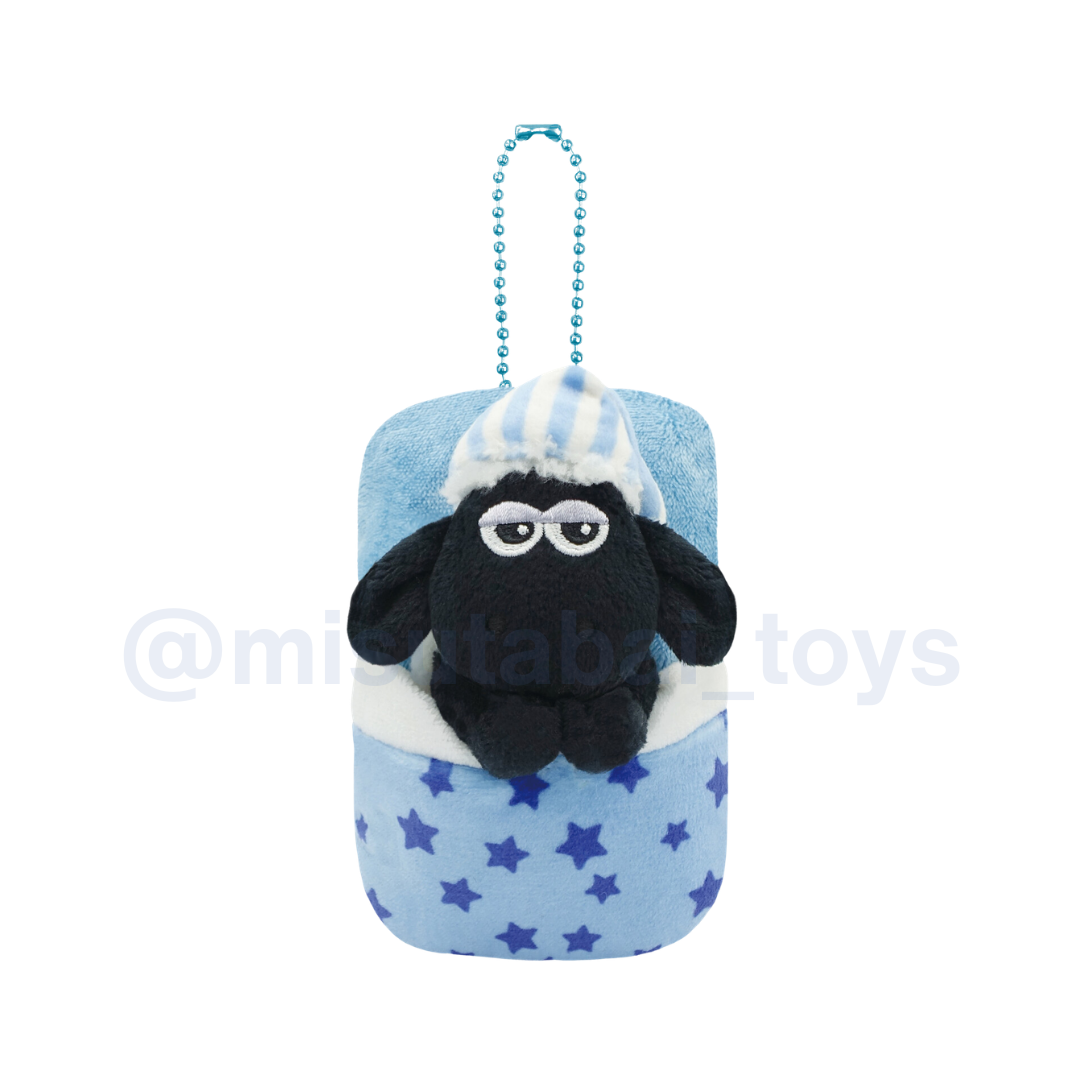 Shaun the Sheep Futon Mascot Keychain Shaun (Blue)