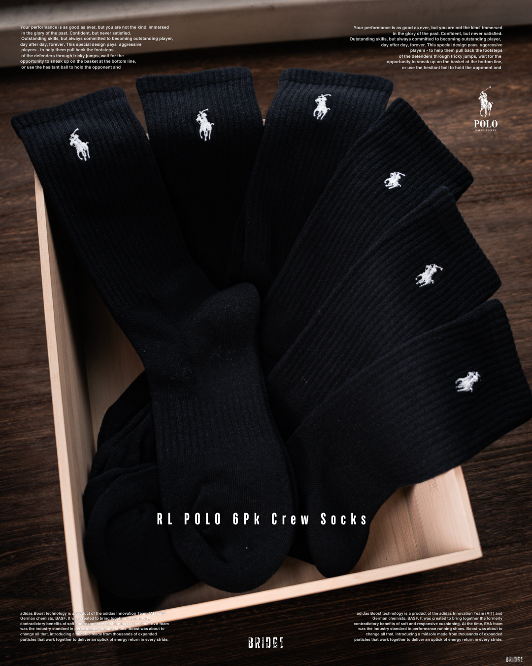 限時12小時『太狠了 1雙價格買6雙？』RL POLO 6Pk Crew Socks