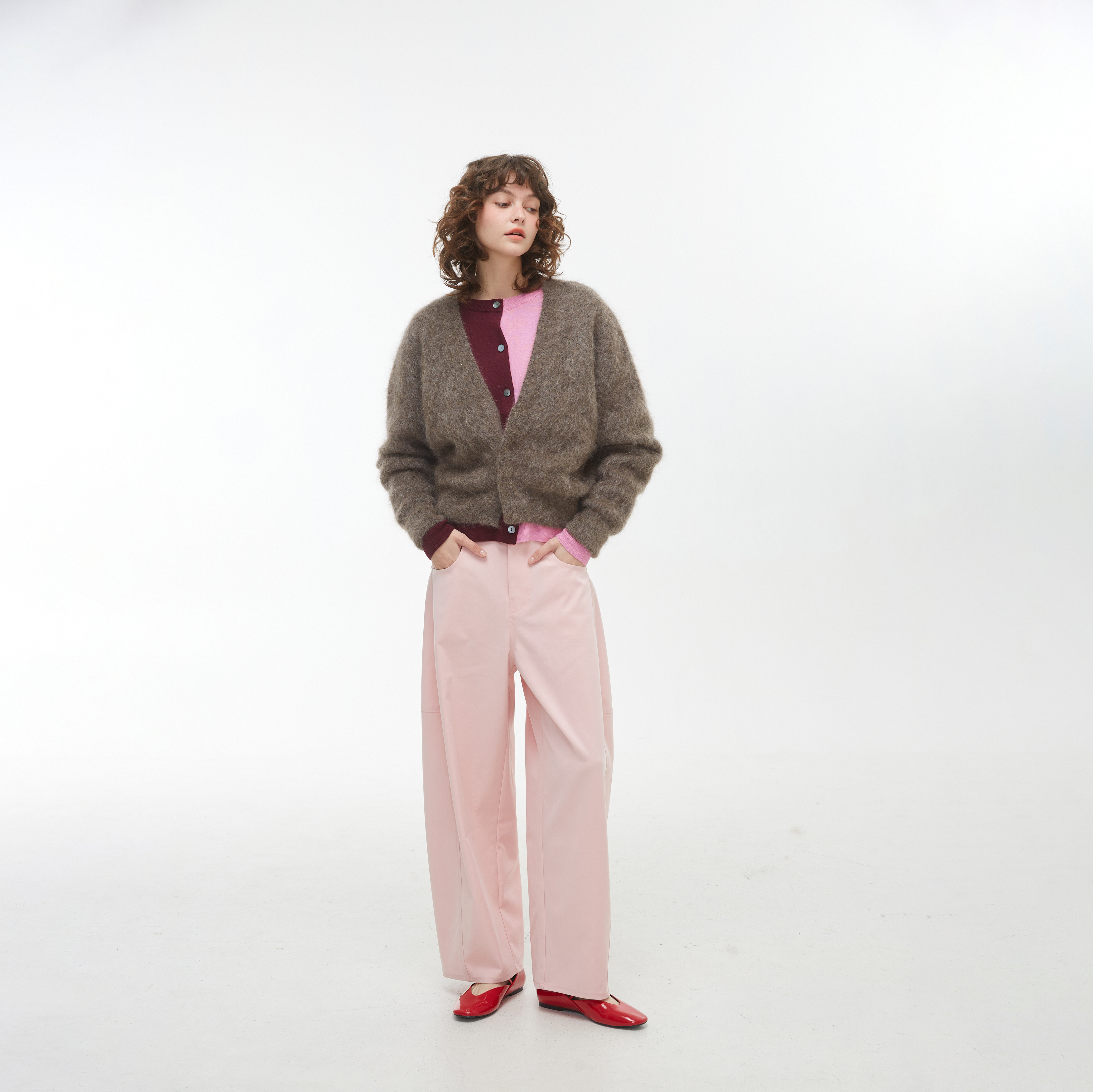 10 MOOn Merino Wool Two-Tone Cardigan