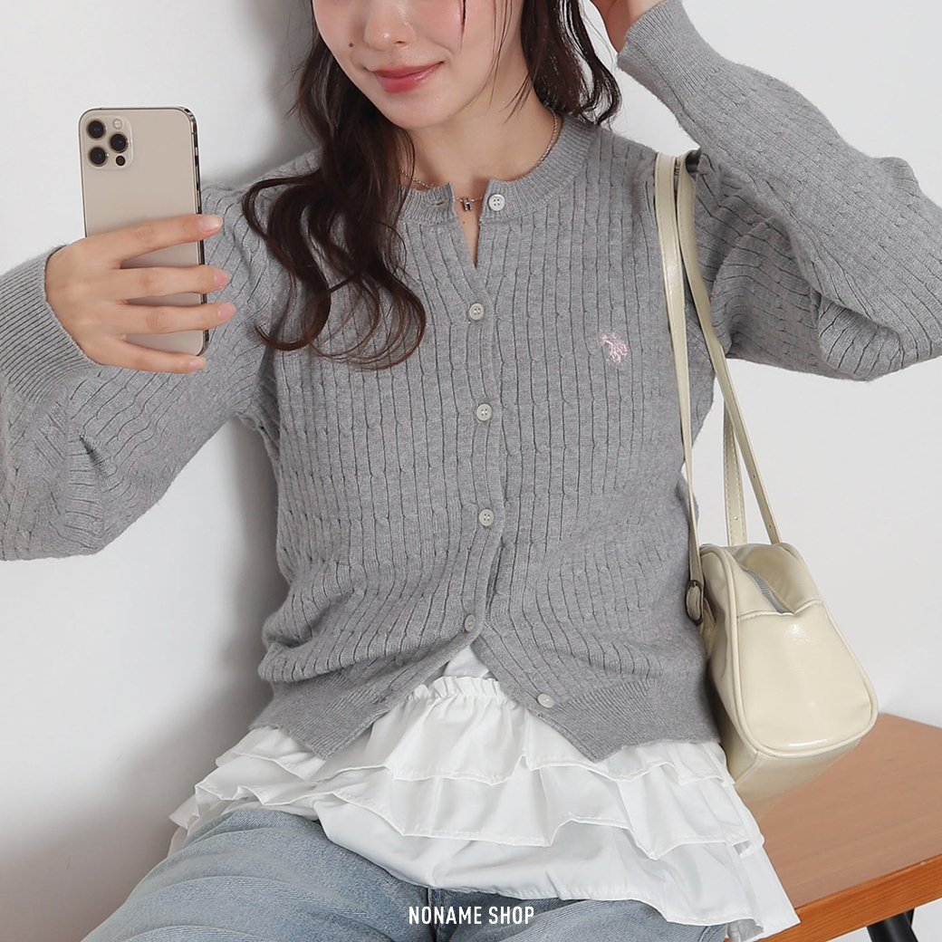 U.S. POLO ASSN. 日系 麻花 針織 開襟衫 五色 (女款)