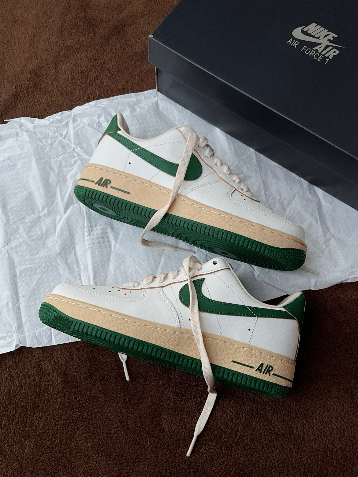 代購-Nike Air Force 1 "Gorge Green" 白綠 復古綠 仿舊  DZ4764-133