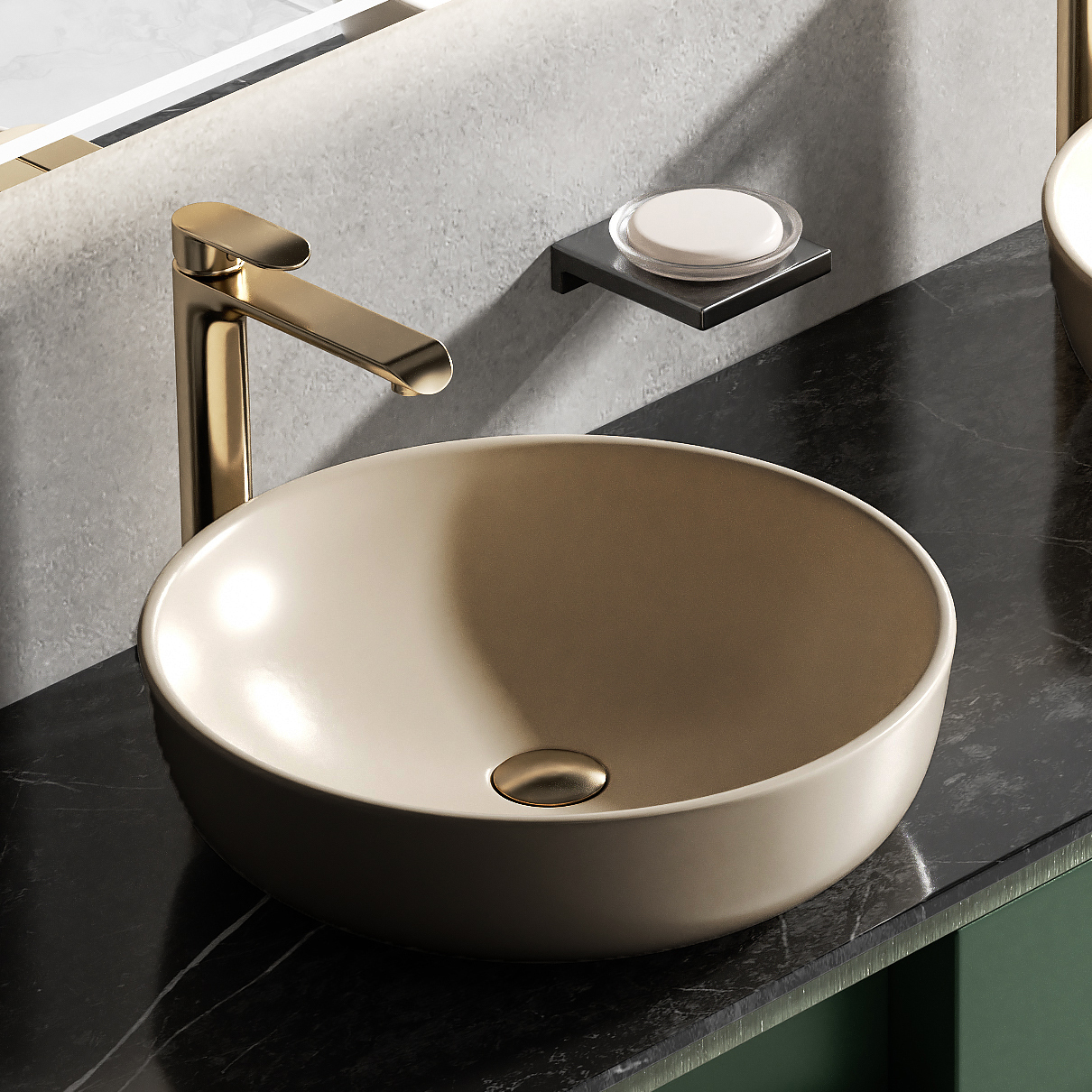 Vizio Tall Basin Mixer (Brushed Gold)(VZ400104BG)