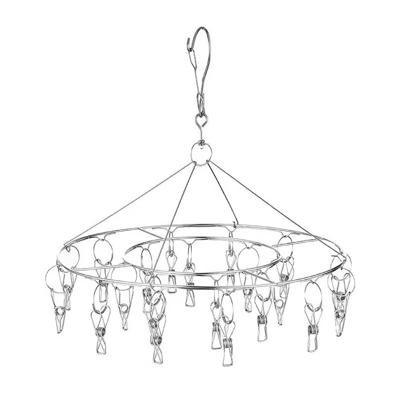 20夾不鏽鋼圓形曬衣架28.5cm / 輕鬆購五金百貨 / 現貨 / 03-21-01