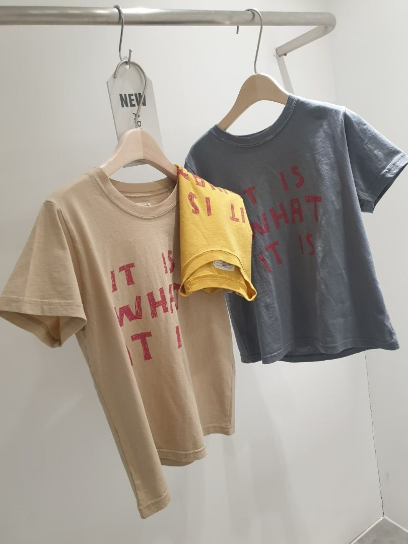 正韓簡約字母圓領棉T｜百搭顯瘦休閒短袖