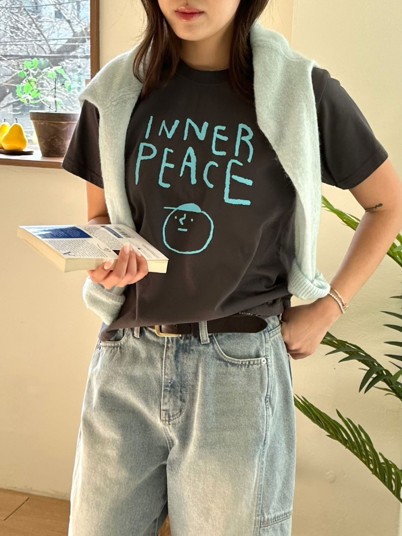 Inner Peace療癒系圓領短袖棉T