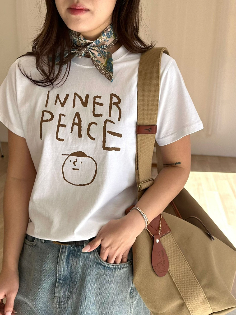 Inner Peace療癒系圓領短袖棉T