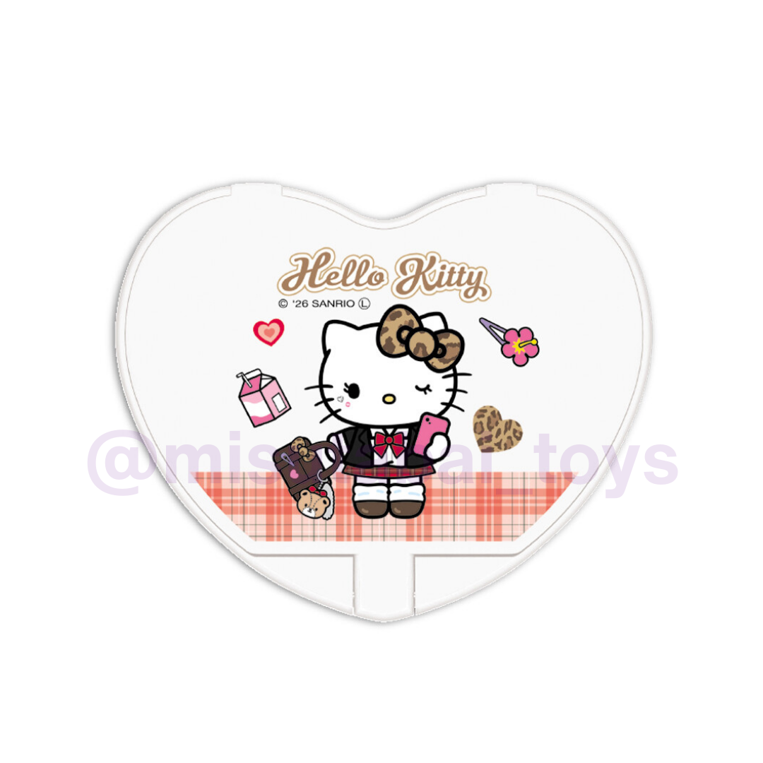 Sanrio Hello Kitty After School Girls 心型鏡子 白色