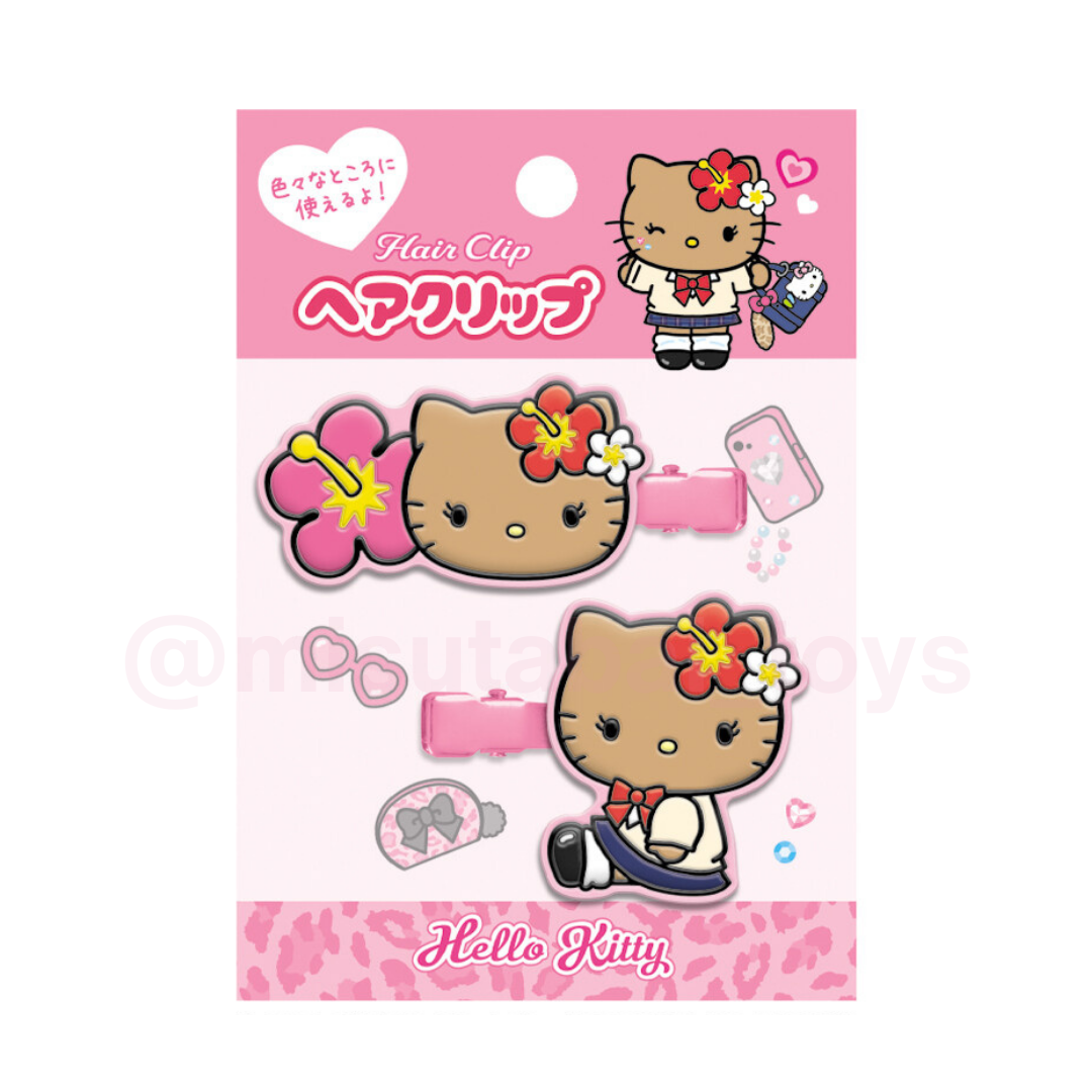Sanrio Hello Kitty After School Girls 髮夾 (黑皮)