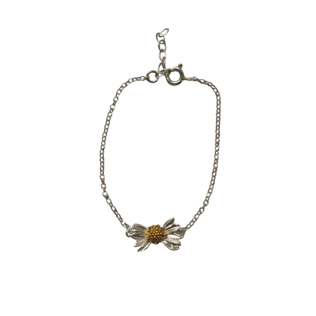 1TA1120-343 THALLO Daisy Two Tone Bracelet Silver #s855b (A-LX-E)