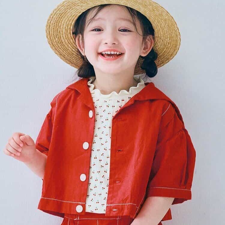 日本 90-140 水手領短版開釦上衣 外套 3色