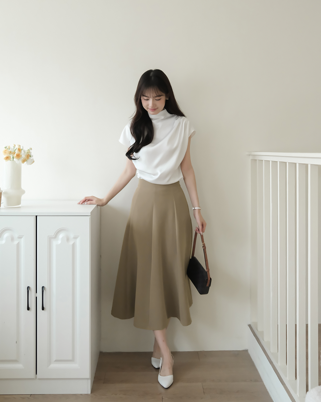 Hannah溫柔感氛圍優雅傘裙 ( 3 colors)